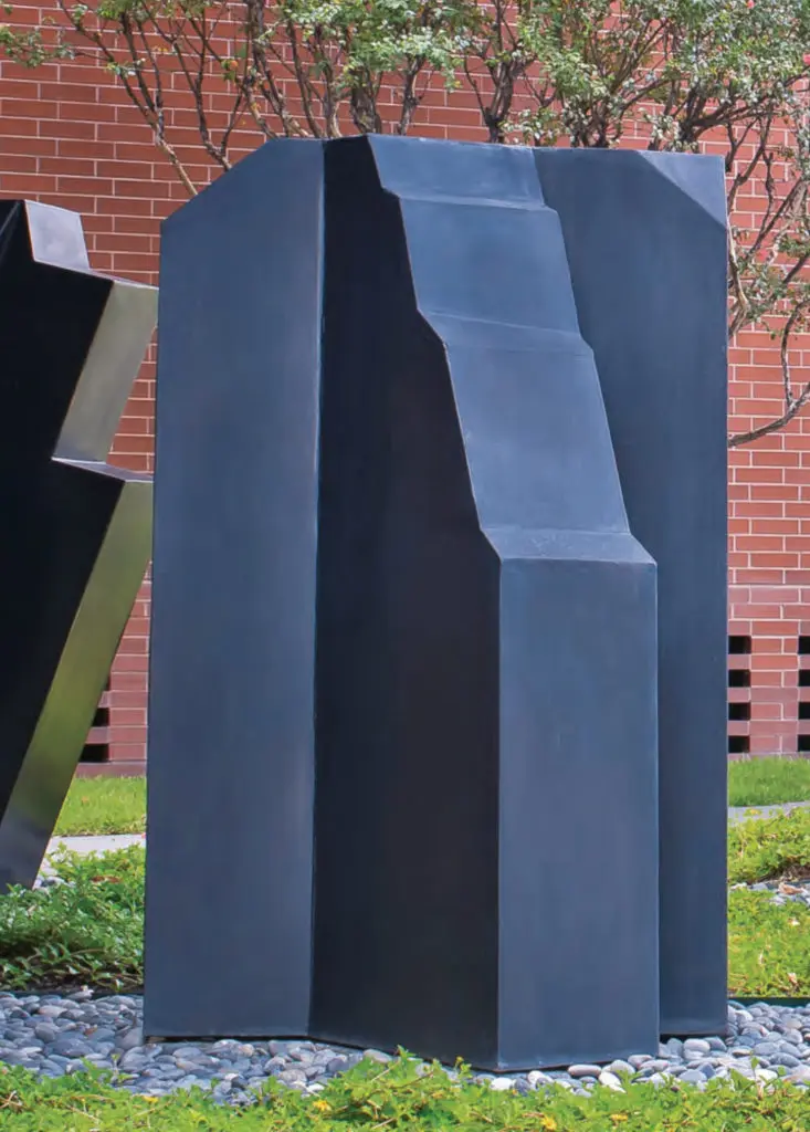 George Smith's "Bandiagara," 1990, overlooking White Oak Bayou at University of Houston-Downtown.