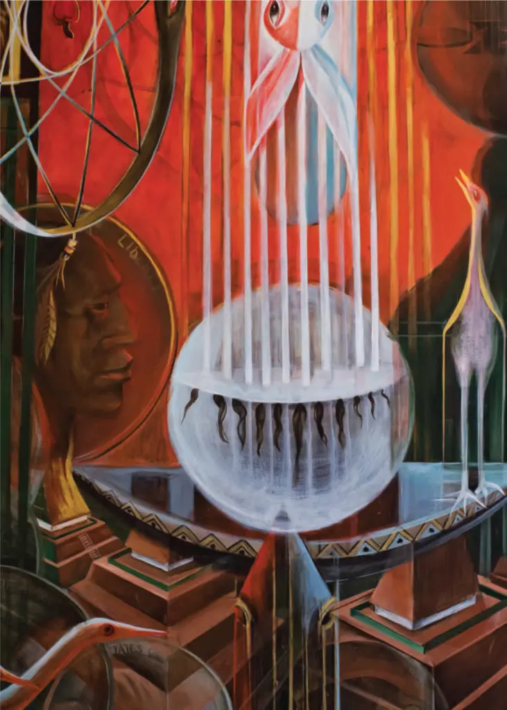 John Biggers' "Salt Marsh," 1997, at the University of Houston-Downtown.