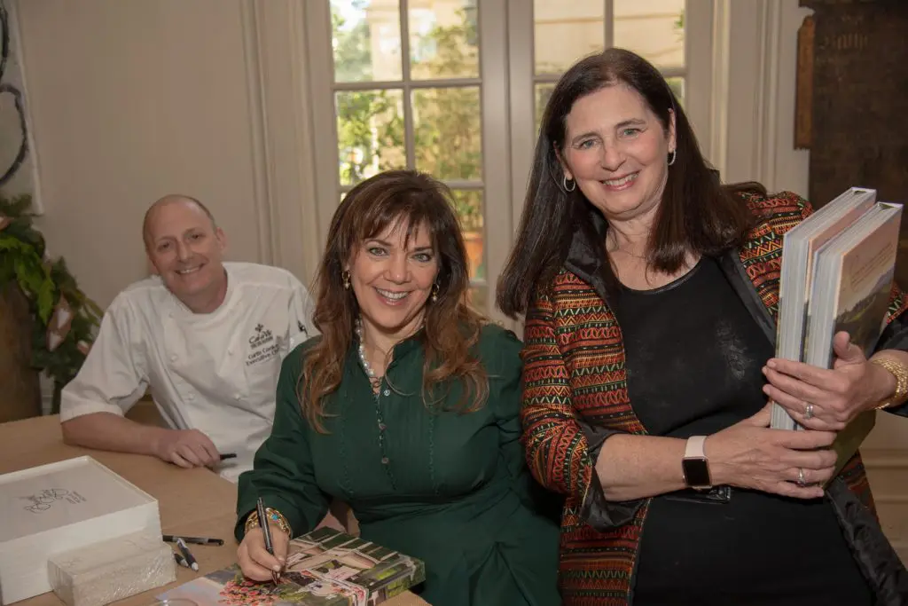 Cal-a-Vie chef Curtis Cooke, Cal-a-Vie co-owner and cookbook author Terri Havens, cookbook editor Roni Atnipp (Photo by Janet Buller)