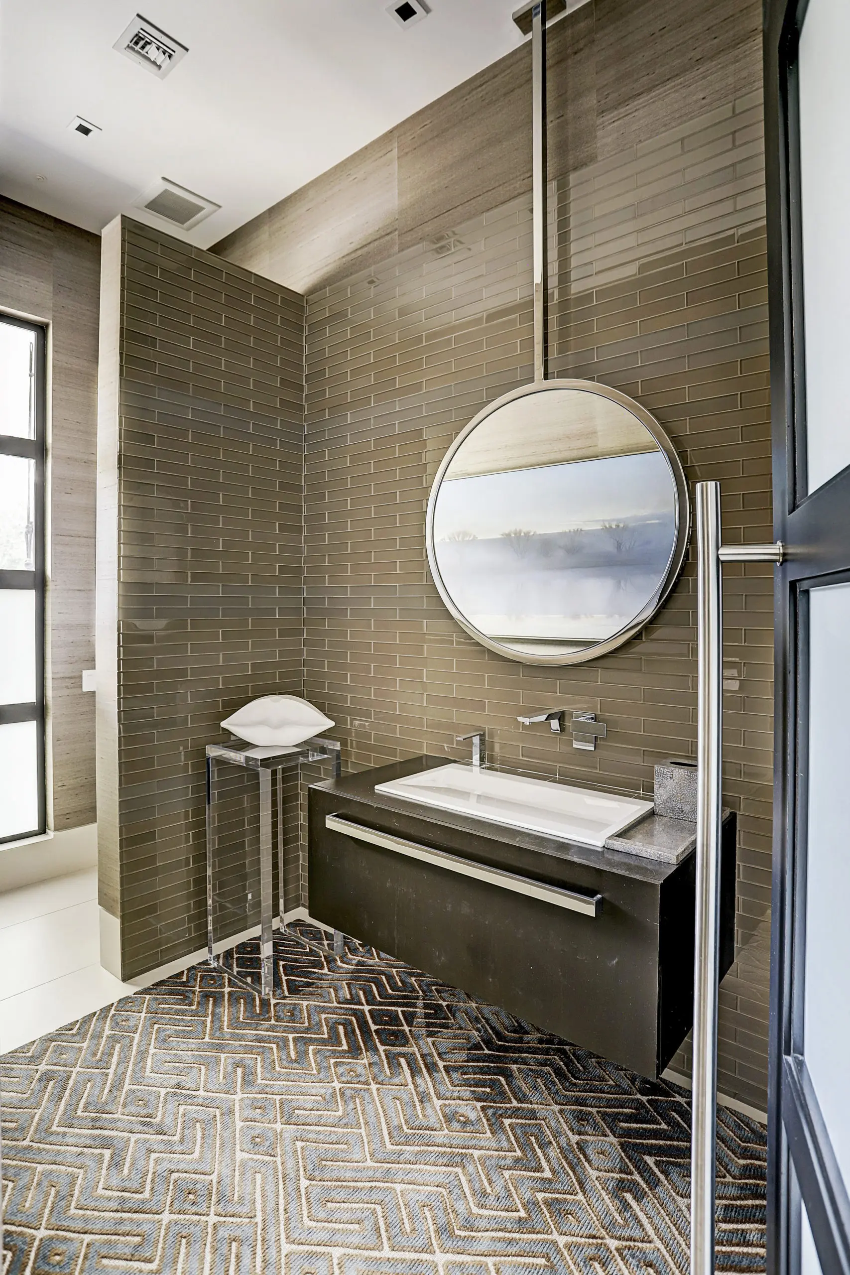 One of the 15 bathrooms in the eight-bedroom house. (Photo by TK Images)