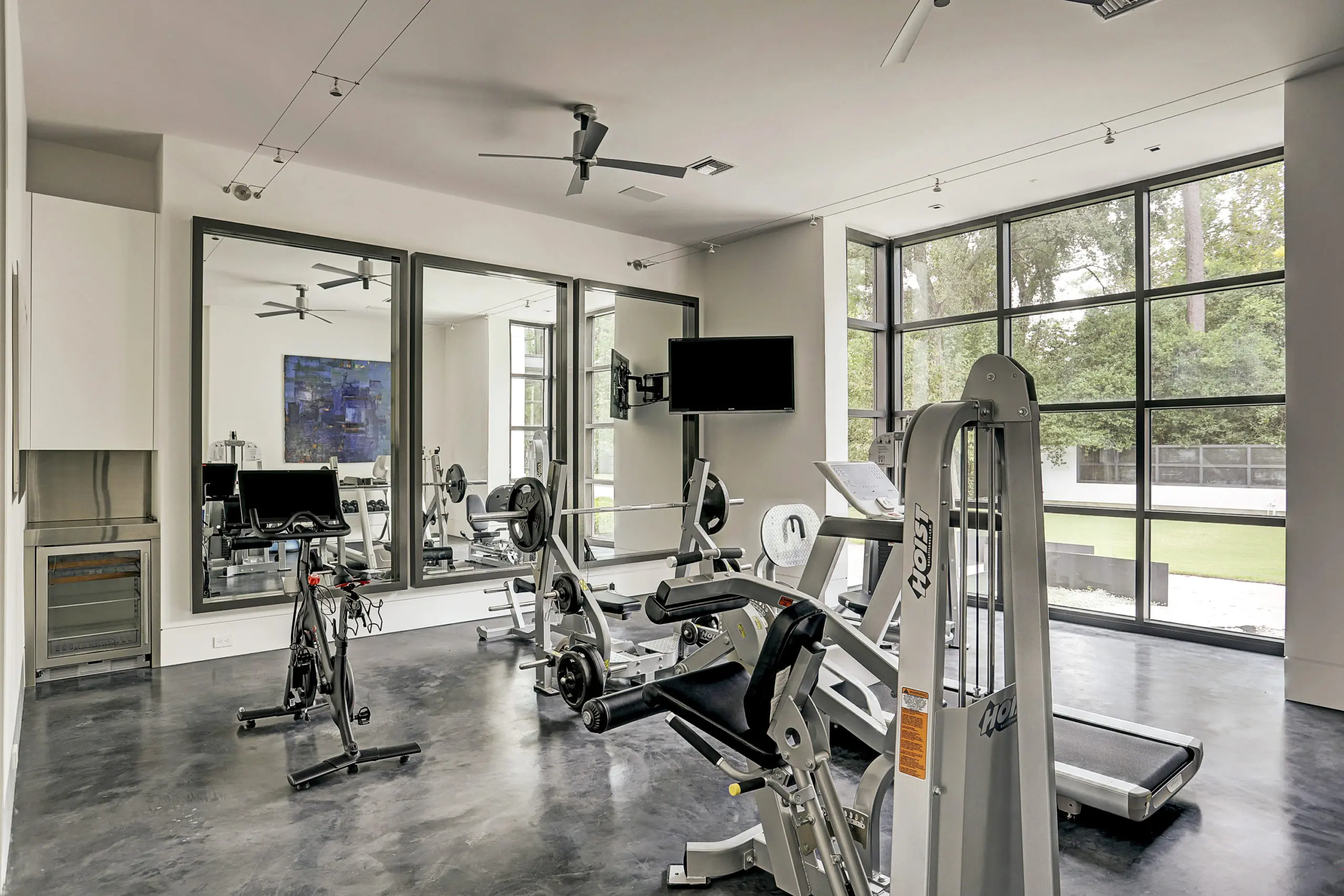 The fully-outfitted gym speaks for itself. (Photo by TK Images)