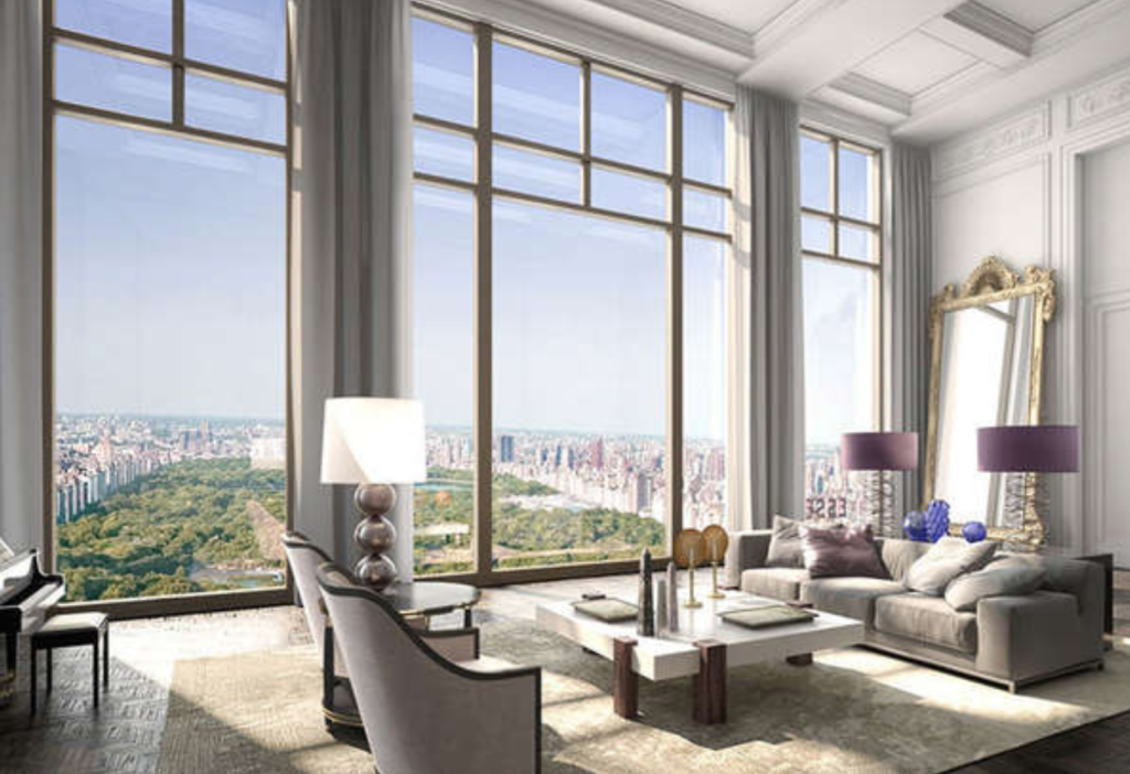 Rooms with a view in 220 Central Park South. (Douglas Elliman photo)