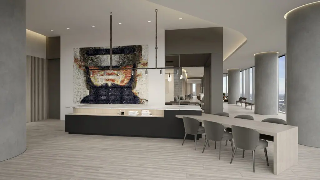 The Preston is dotted with unique touches, like this homage to RoboCop 2, which was filmed in Houston. 