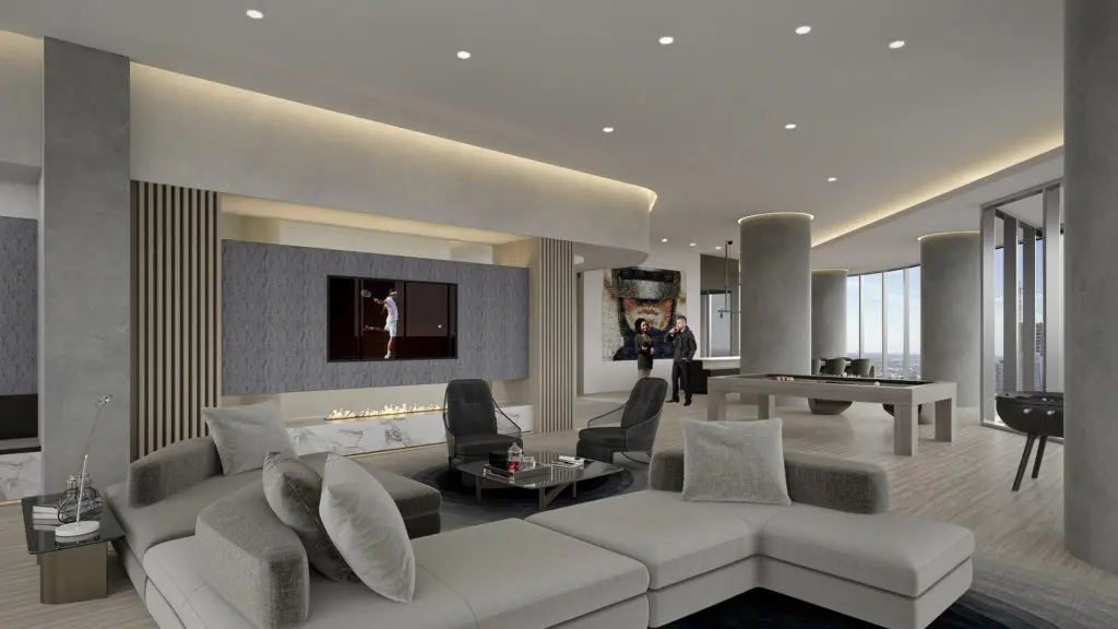The Preston's amenity level takes up the eighth floor.