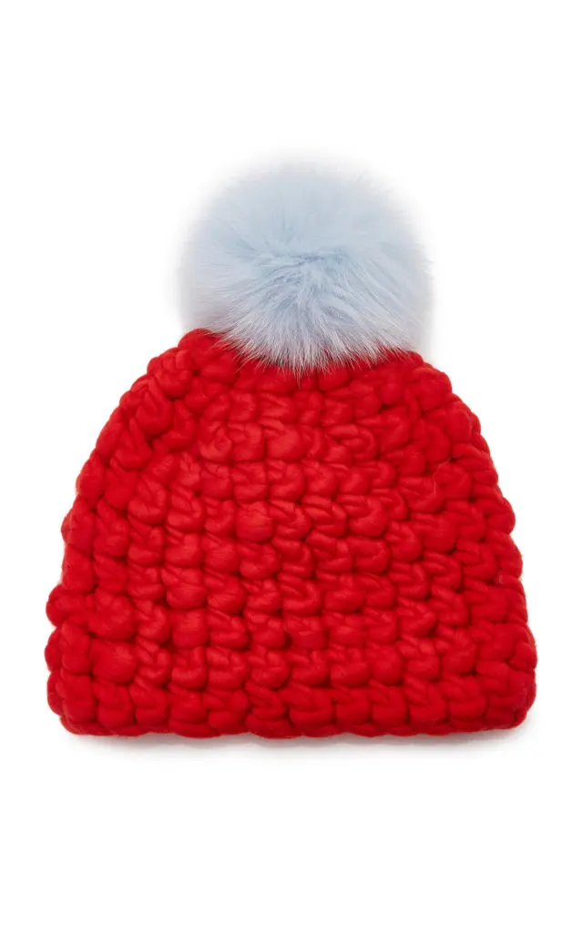 Wool Pom Beanie, $200, Mischa Lampert
