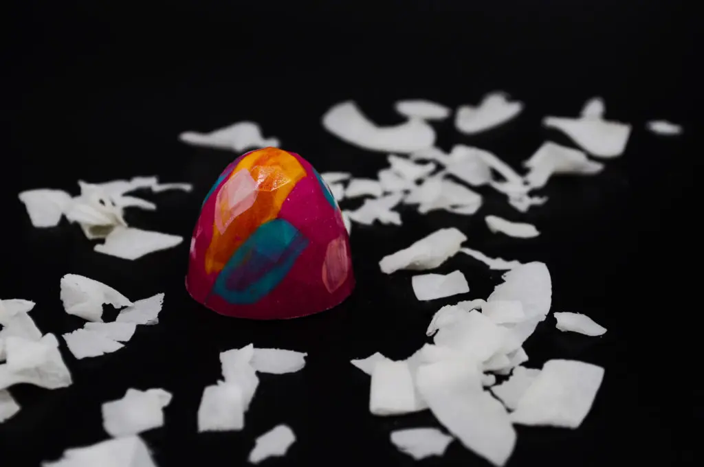 Cacao guava and coconut bonbons by Maravilla Cacao. 