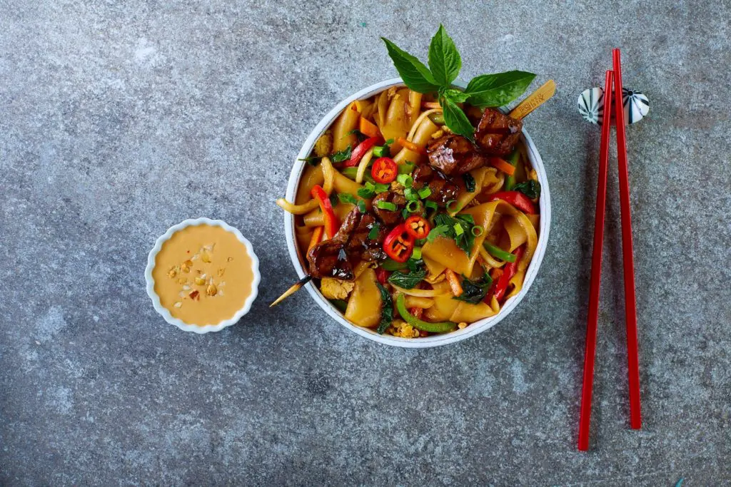 Red Stix Street Food recently opened in the Park Cities. Drunken Noods is a popular dish.