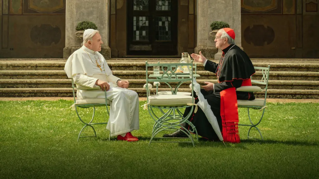 On Netflix, stream The Two Popes film. (Courtesy of Netflix)