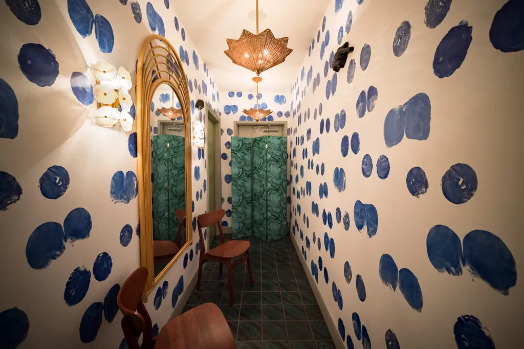 Even the restrooms are uniquely decorated. (Photo by Manny Images)