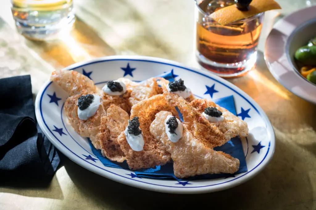 The Chicharrones and Caviar are a splurge-worthy bite. (Photo by Manny Images)