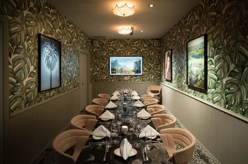 The private dining room is available for events and private parties.  (Photo by Manny Images)