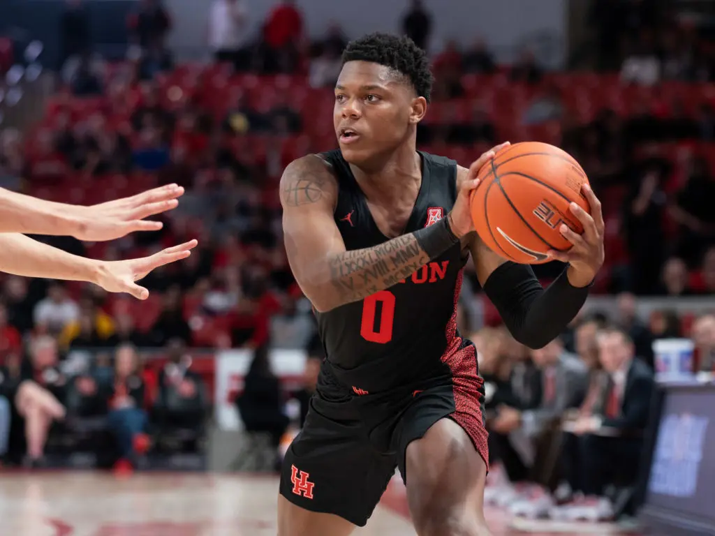 University of Houston guard Marcus Sasser has raised his game in his second season. (Photo by F. Carter Smith)
