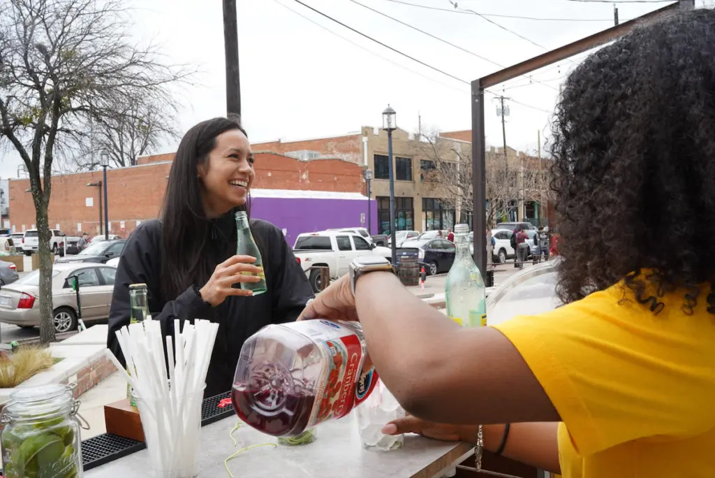 A Topo Chico mocktail station was among the brand activations. (Photo by Hannah Gibson)