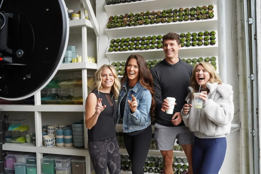 One Small Blonde's Brooke Burnett, Christa Nicole, "The Bachelorette" alum Connor Saeli, and Pairr co-founder Tinsley Merrill (Photo by Hannah Gibson)