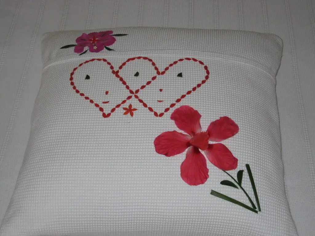 The engagement pillow was another surprise when the couple returned to the hotel.