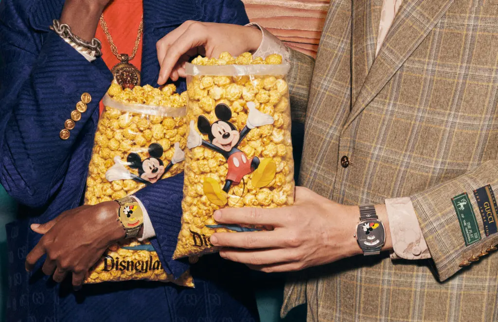 The Gucci Grip watch is especially stylish with the extra Mickey Mouse flair. (Photo Courtesy of Disney x Gucci, shot by Harmony Korine) (Photo by Disney x Gucci, shot by Harmony Korine)