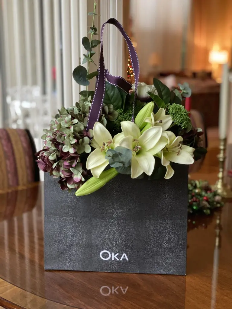Ladies attending the OKA/Adam Lippes pop-up left not only with armloads of purchases but also a floral-filled shopping bag.