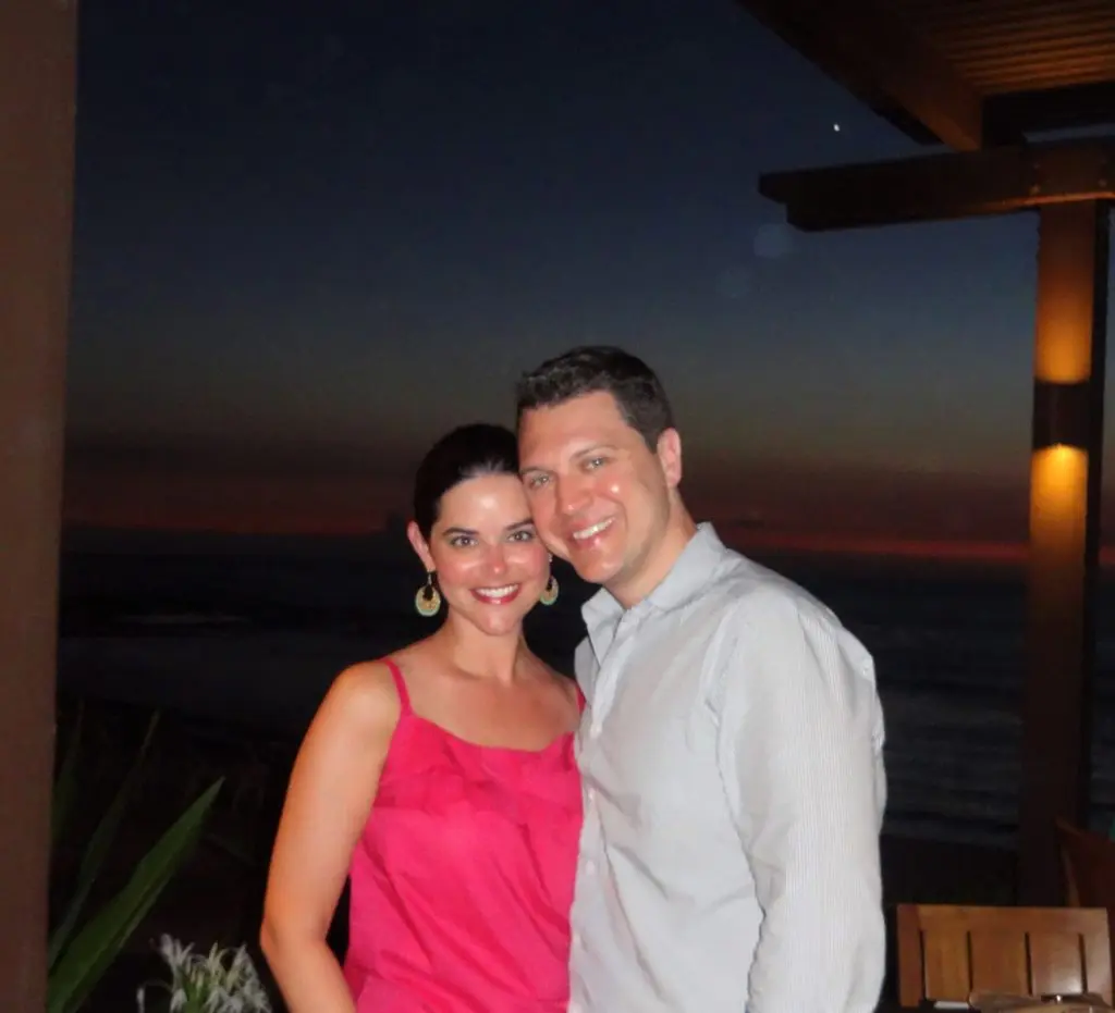Ann & Jonathan Ayre in Anguilla on the night of their engagement.