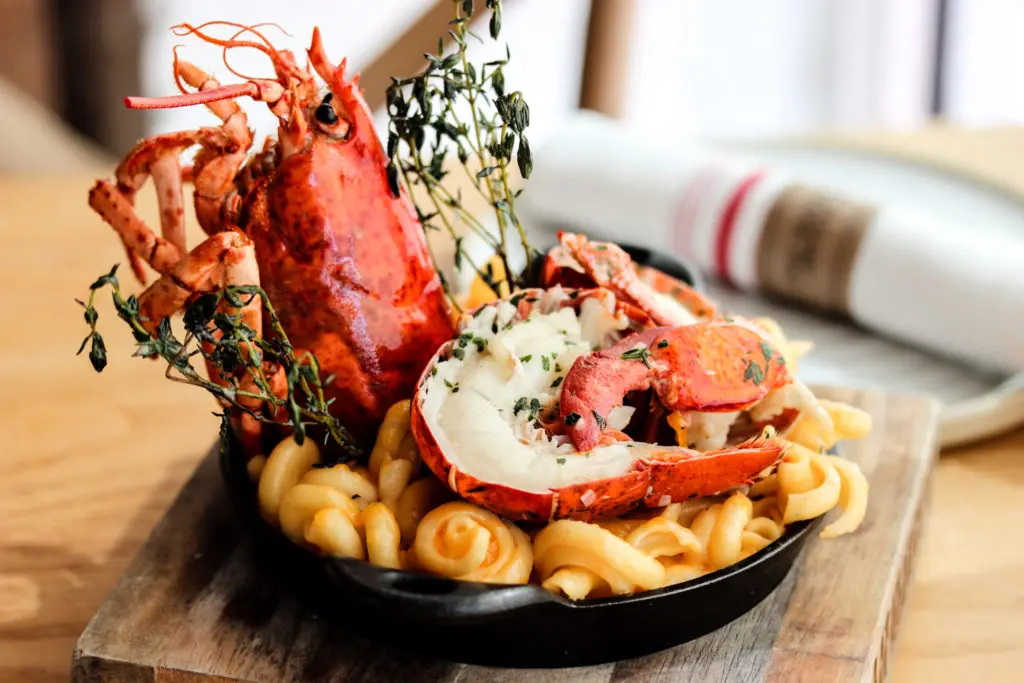 Lobster mac and cheese is an elaborate twist on the Southern classic. (Courtesy of Yardbird Southern Table & Bar)