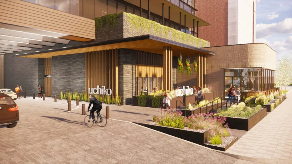 Austin-based Uchiko signed on at Post Oak Place with opening expected in 2021. (Rendering courtesy of Michael Hsu Office of Architecture)