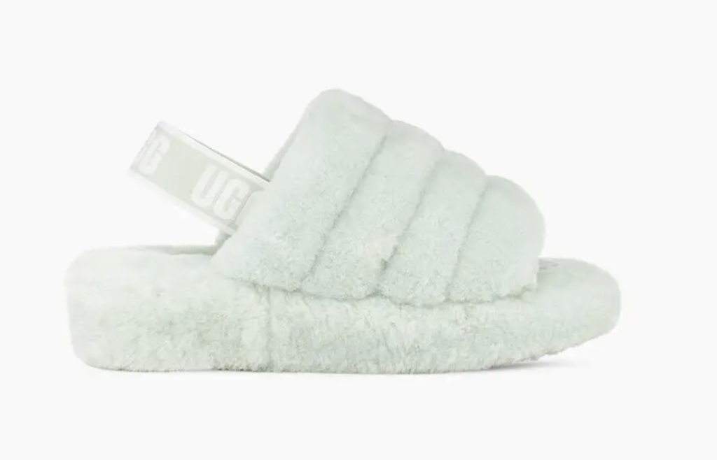 The more stylish the pajama ensemble the better the rest. These fluffy Ugg slippers will do. 