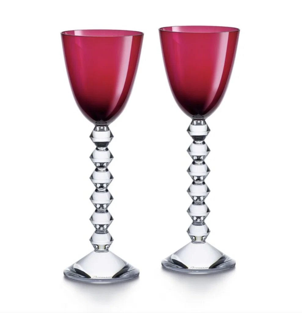 Rose stems are a thing of the past with these gorgeous Baccarat wine glasses.