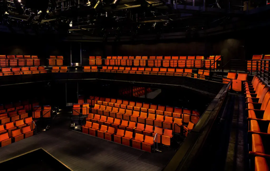 The Sterling Stage at The Gordy. UK-founded Charcoalblue devised the intimate, innovative theater design for all three new stages in the performing arts complex. (Photo by Amitava Sarkar)