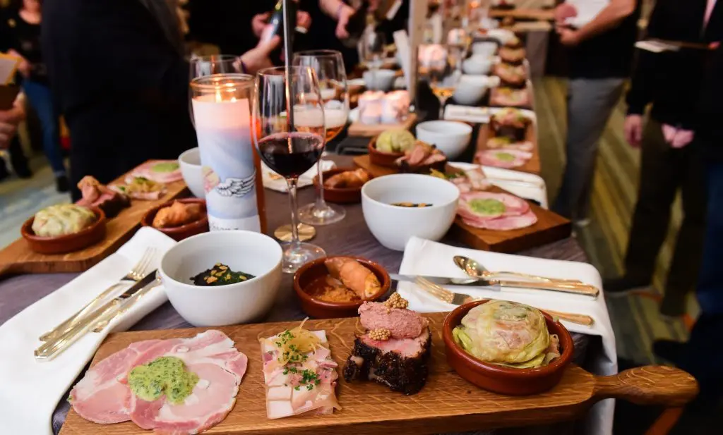 An array of heritage pork creations at Cochon555. (Photo by Max Flatow.)