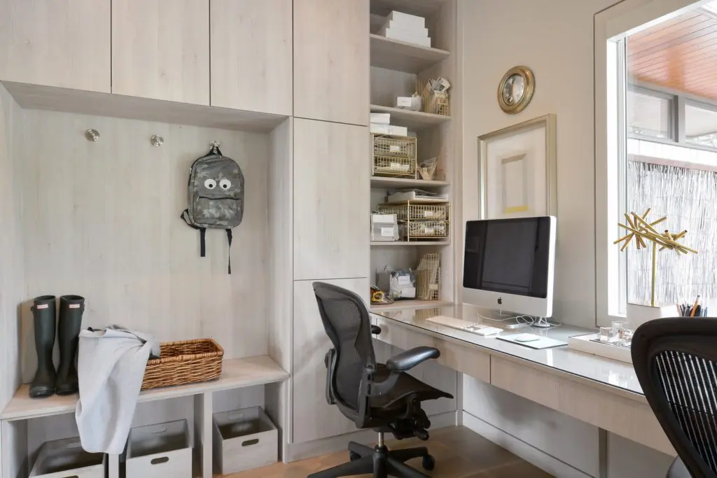 Austin designer Kristen Nix added an office to the back of the house where she can work as well as keep an eye on the boys in the backyard pool.
