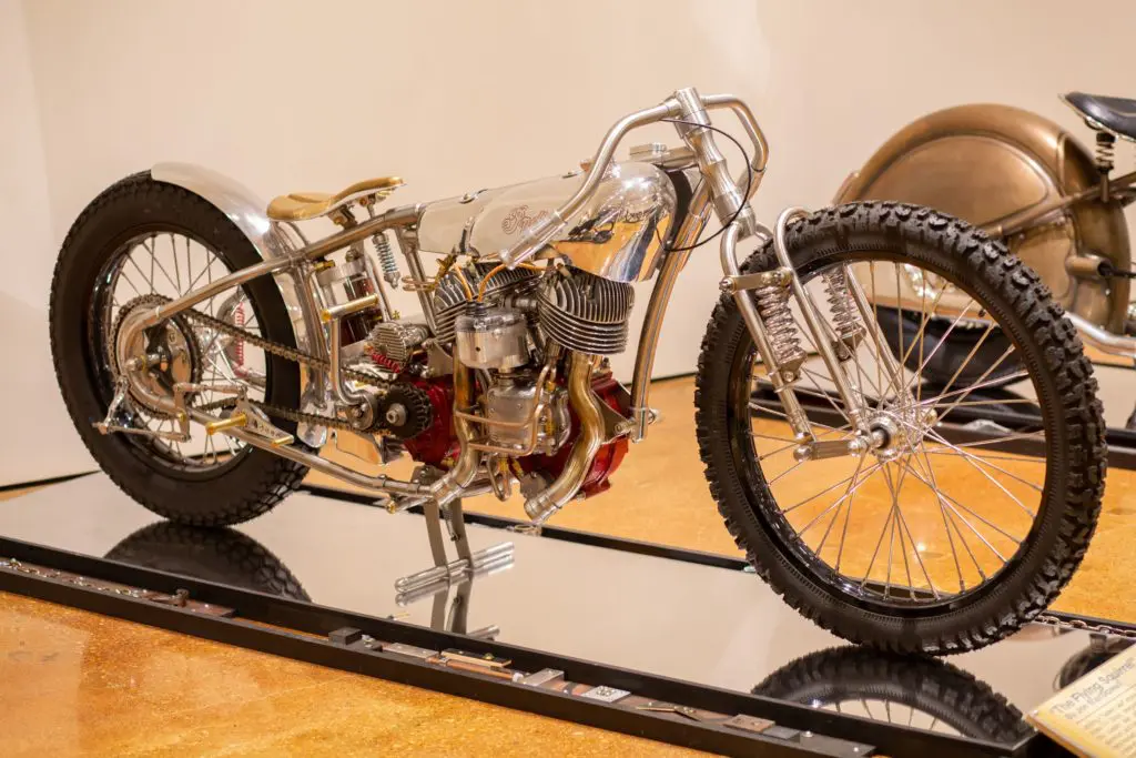The Haas Moto Museum's collection has more than 200 bikes, including The Flying Squirrel.