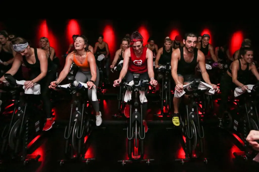 Unique to CycleBar, the spin studio tracks stats and allows competition. Courtesy of Classpass