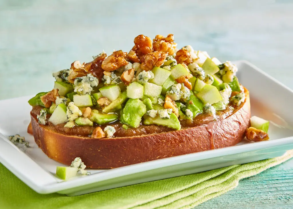 The Waldorf Avo toast is a unique twist on the classic dish at AvoEatery.