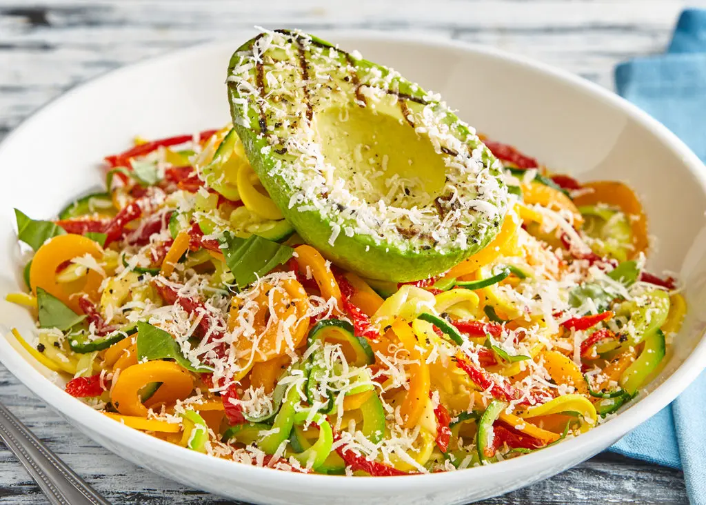 AvoEatery has a great vegetarian option called the Spaghetti Squash & Zoodles.
