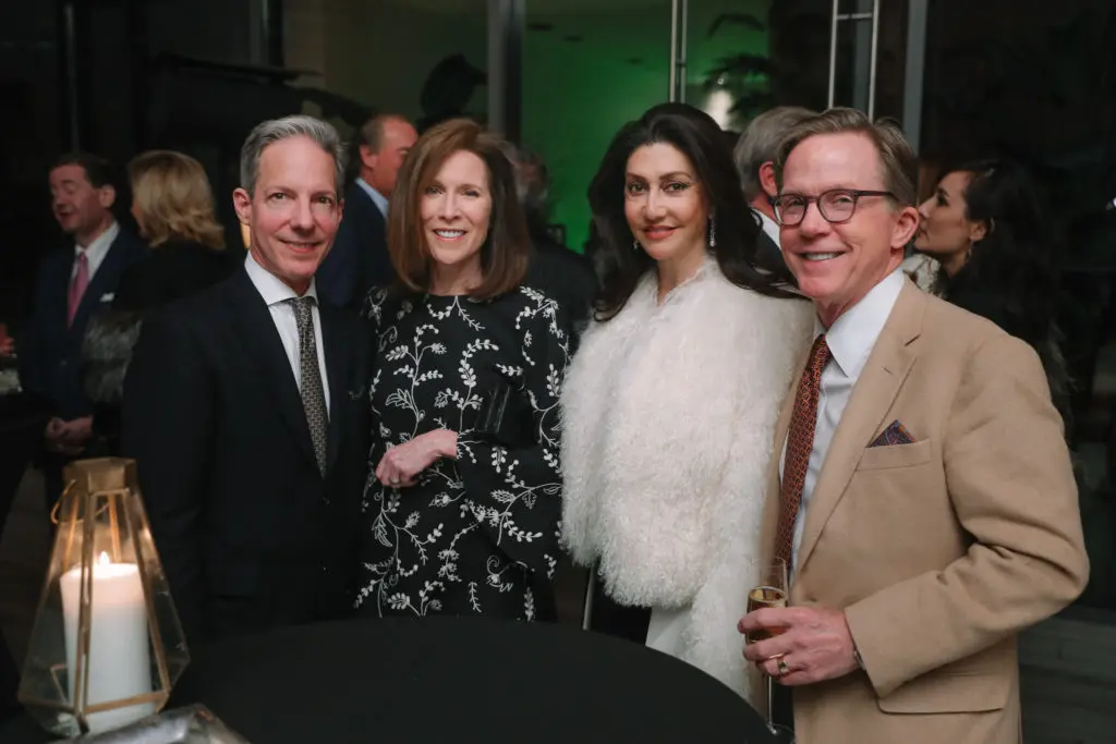 Tootsies' Craig Lidji, Delise Ward, gallerist  Nancy & Eric Littlejohn (Photo by Johnny Than)