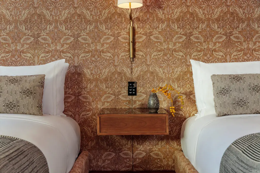 Kelly Wearstler's affinity for bold patterns is evident in every Proper Austin room. (Photo by Proper Hotel Austin)