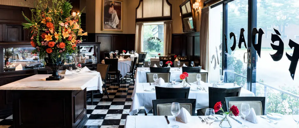 A fine dining destination in Highland Park, Cafe Pacific is a classic restaurant. (Courtesy of Highland Park Village)