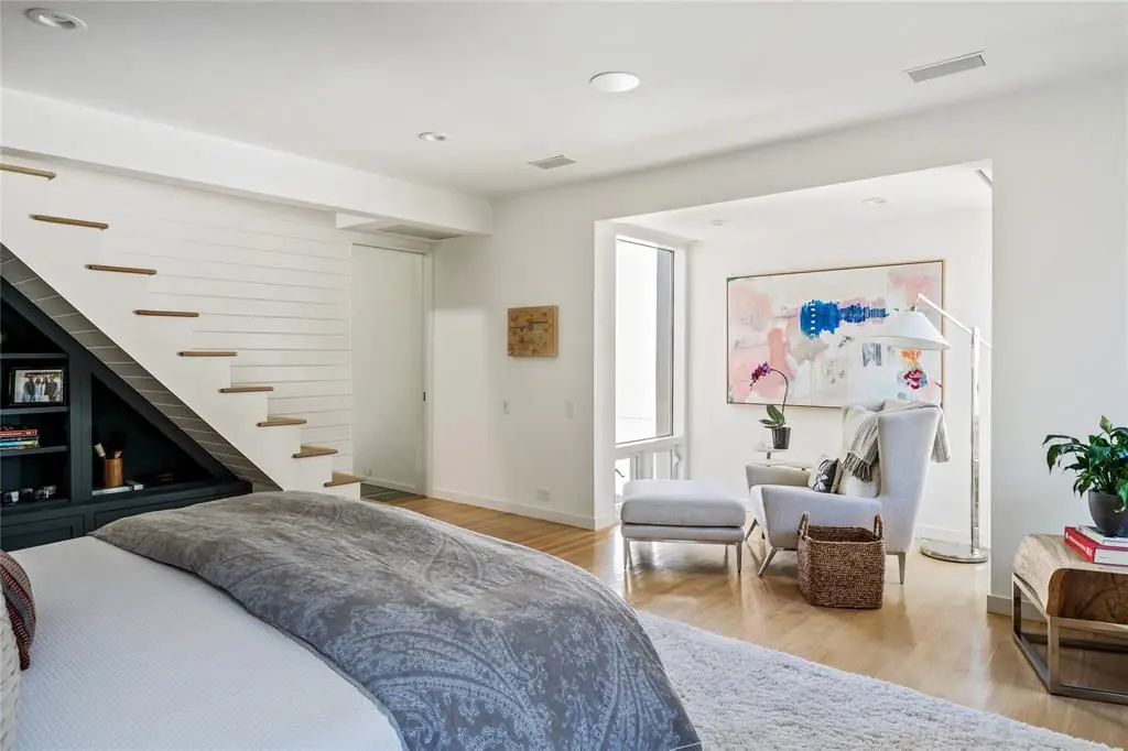 A quiet reading nook in the updated master bedroom. (Photo by Briggs Freeman Sotheby's)