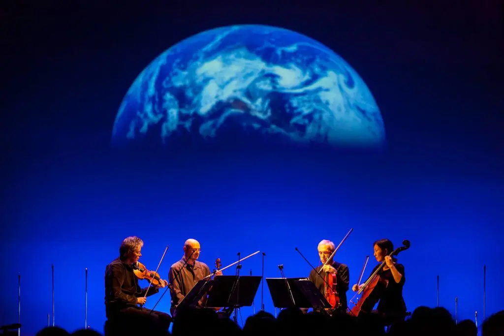 The Kronos Quartet will perform alongside the live documentary film, A Thousand Thoughts, narrated by filmmaker Sam Green. 