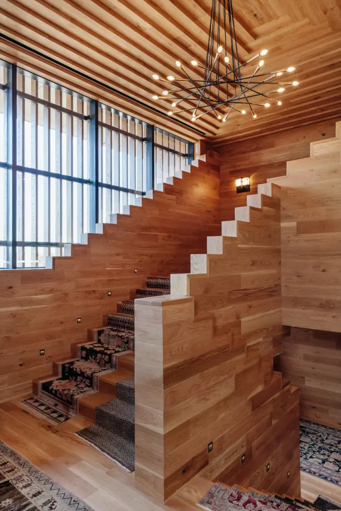 The stairwell, designed by Kelly Wearstler, is a highlight of the Austin Proper lobby. (Courtesy of Austin Proper)