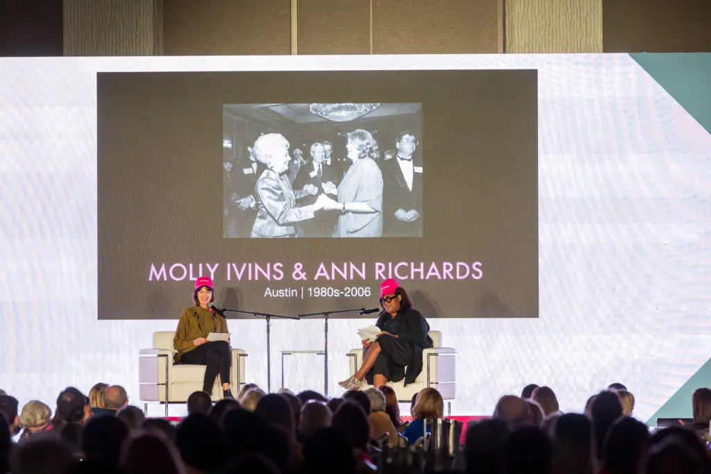 In an onstage 'conversation' Ann Friedman and Aminatou Sow highlight the power of friendships to create social change at Planned Parenthood's 47th annual Roe V. Wade luncheon. (Photo by Trish Badger)
