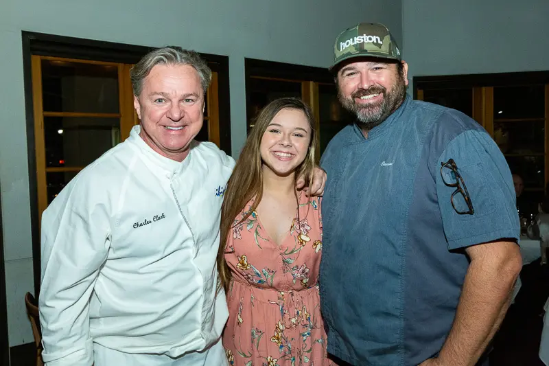 Chef Charles Clark, Kennedy Caswell, chef Bryan Caswell (Photo by Tony Ruppe)