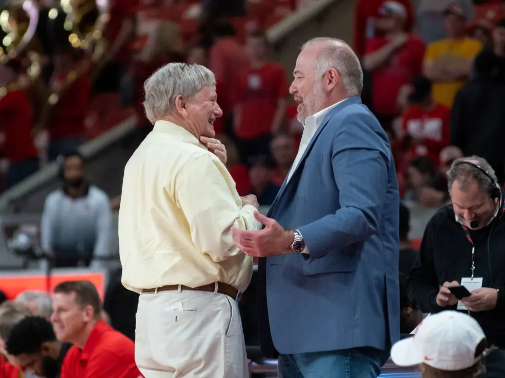 Super lawyer Rustin Hardin and UH athletic director Chris Pezman (Photo by F. Carter Smith)
