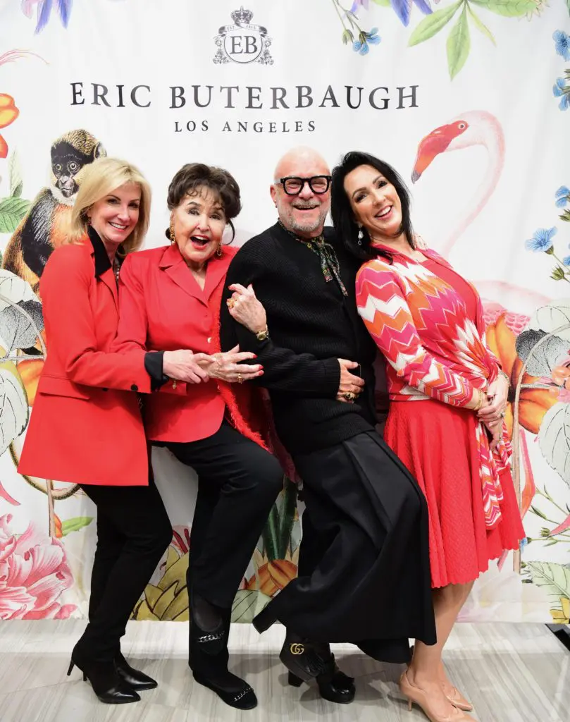 Celebrating the 10th anniversary 'Sweetheart Icons' tea at Saks Fifth Avenue Kim Moody, Warner Roberts, Eric Buterbaugh and Alicia Smith  (Photo by Daniel Ortiz)