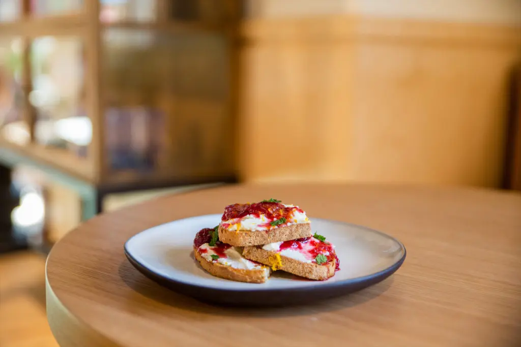 The menu at Herald was designed by Leslie Brenner Concepts.  (Photo by Market by Macy’s)