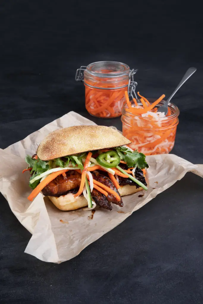 Mendo's Original Pork Belly Banh Mi is a must-try on the Mendocino Farms menu.