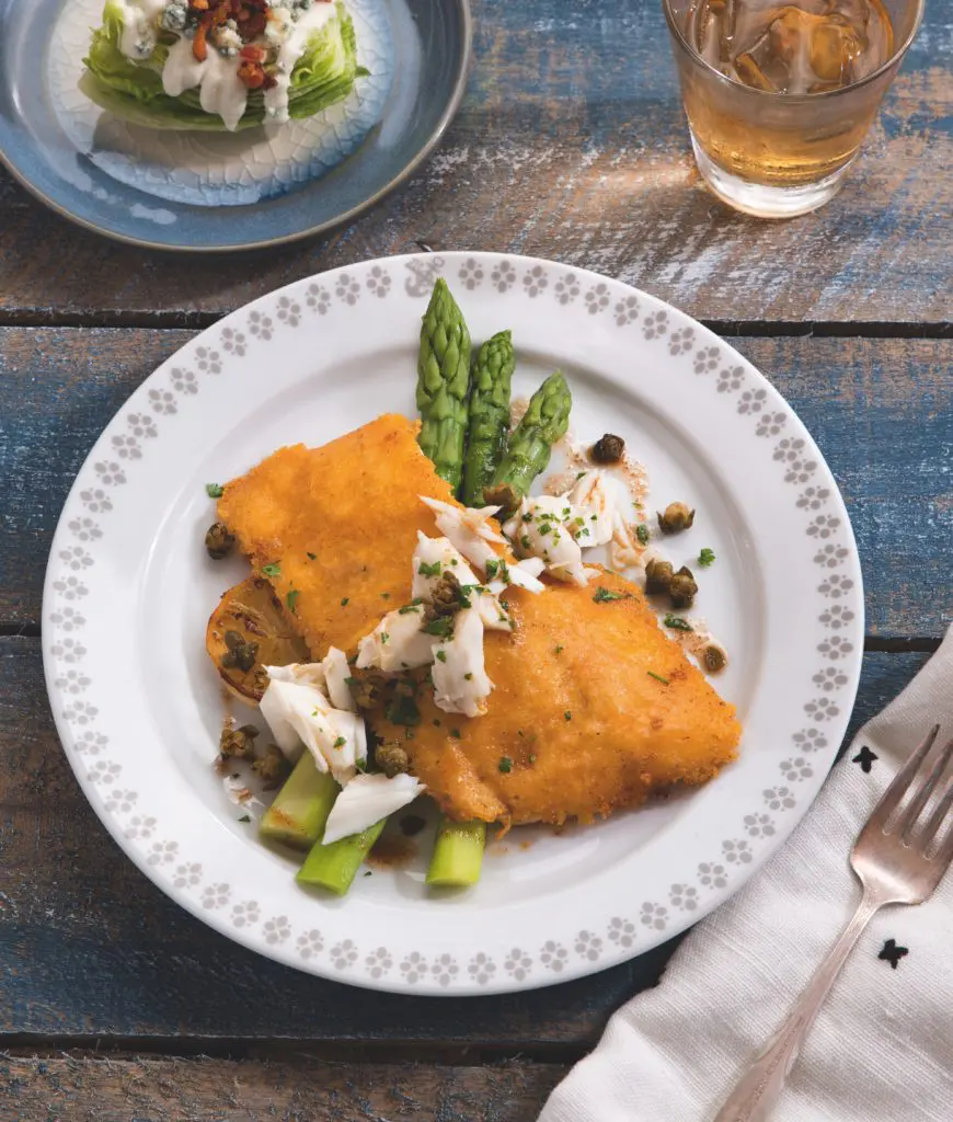 Parmesan crusted fish from 'The Deep End of Flavor' cookbook by chef Tenney Flynn.