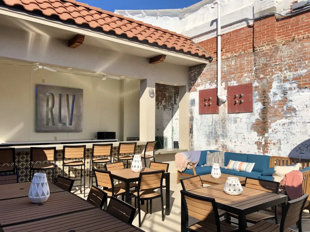 The quaint and quiet courtyard at Rancho Loma Vineyards. (Photo by Courtney Dabney).