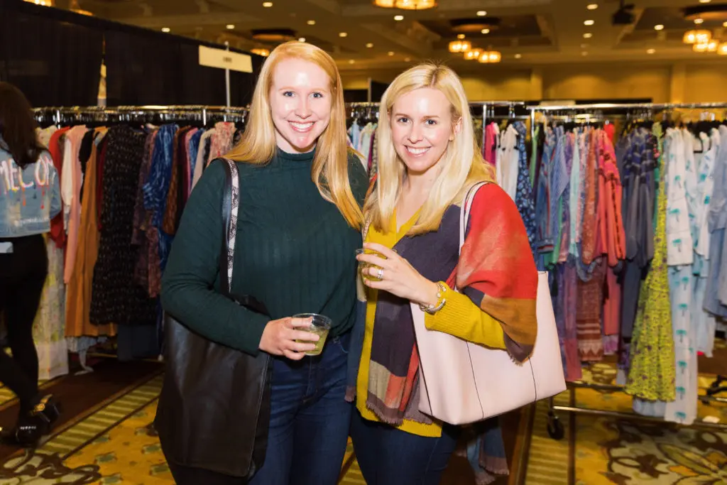 Rachel Signorelli, Ashley Taylor at the Tri Delta Philanthropies' fundraiser, The Sale (Photo by Parker Chase Photography)