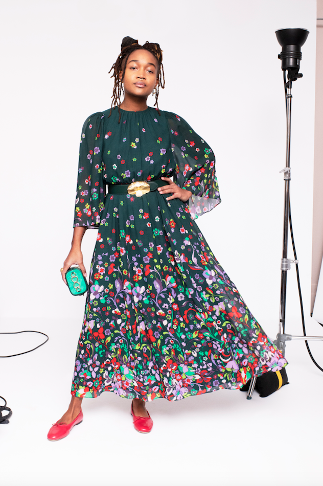 Kate Spade embroidered floral belted dress.(Photo by Andres Burgos )