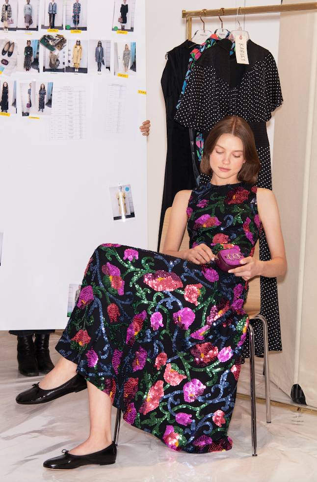 Kate Spade sequined floral sleeveless dress. (Photo by Andres Burgos )